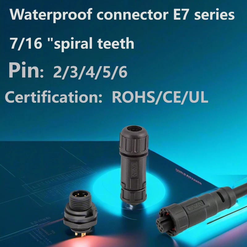 

E7 Резьбовая LTW mini серия 2, 3, 4, 5, 6 ядер, IP67, водонепроницаемая розетка, штекер, маленький тип, пластиковый водонепроницаемый разъем