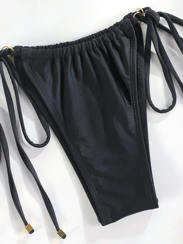Miyouj Bandage Badpakken Vrouw Sexy Bikini Driehoek Badmode Vrouwen Effen Kleur Badpak Micro Biquini Mujer Thongs Beachwear