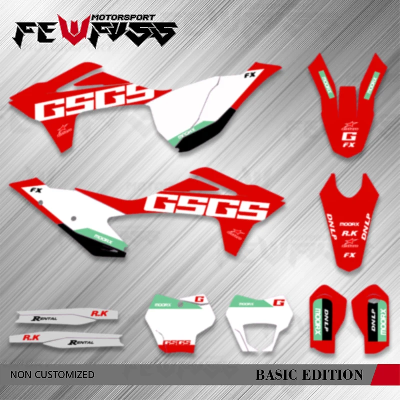 

Fewfuss для GASGAS MC EC 125 250 300 350 450 2021 2022 2023, полный набор графических наклеек, наклеек для мотоцикла, фон на заказ
