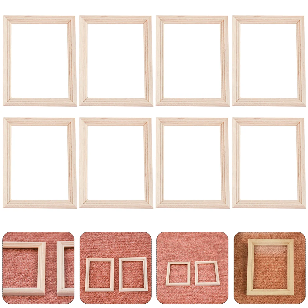 

12 Pcs Mini Photo Frame Model House Decoration Layout Props Accessory Household