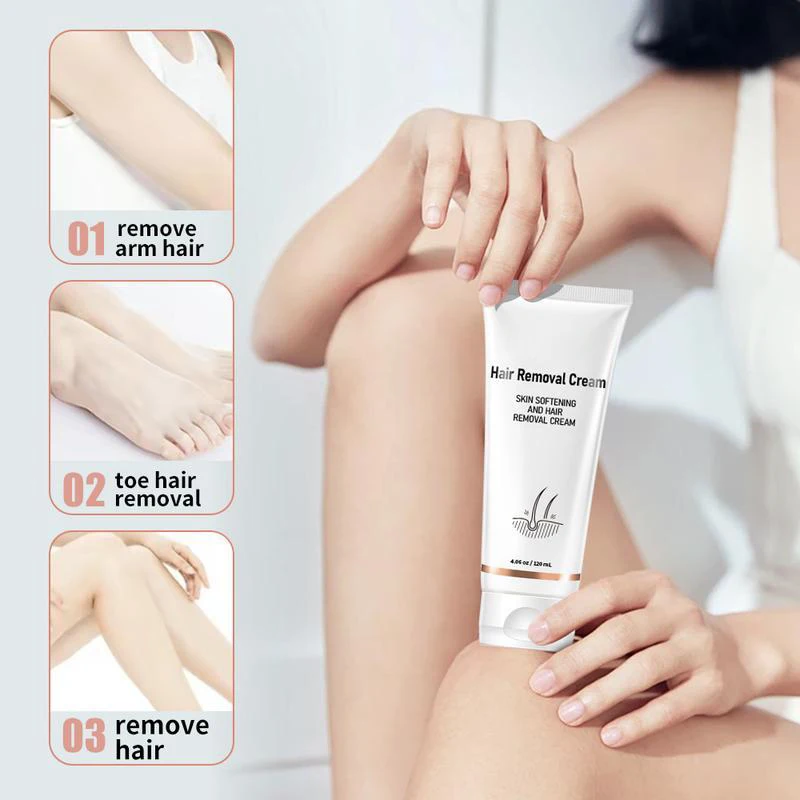 

Hair Removal Cream for Women Men Bikini Hair Removal Lotion for Unwanted Hair All Skin Types 120ml Hair Removing Cream