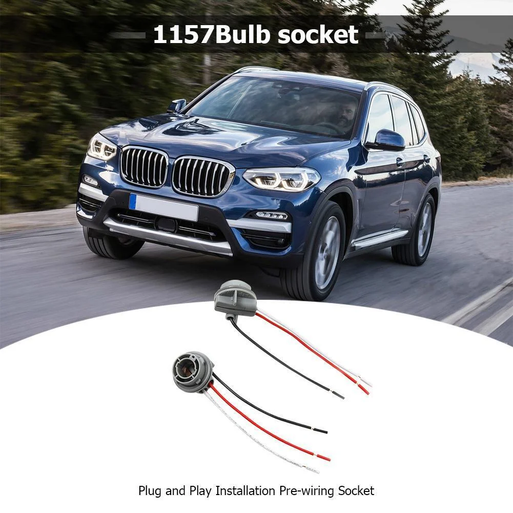 Light Wiring Connector Bulb Holders Stop Brake Light Tail Turn Light Wiring Connector 12V Adapter Car  Light Wiring