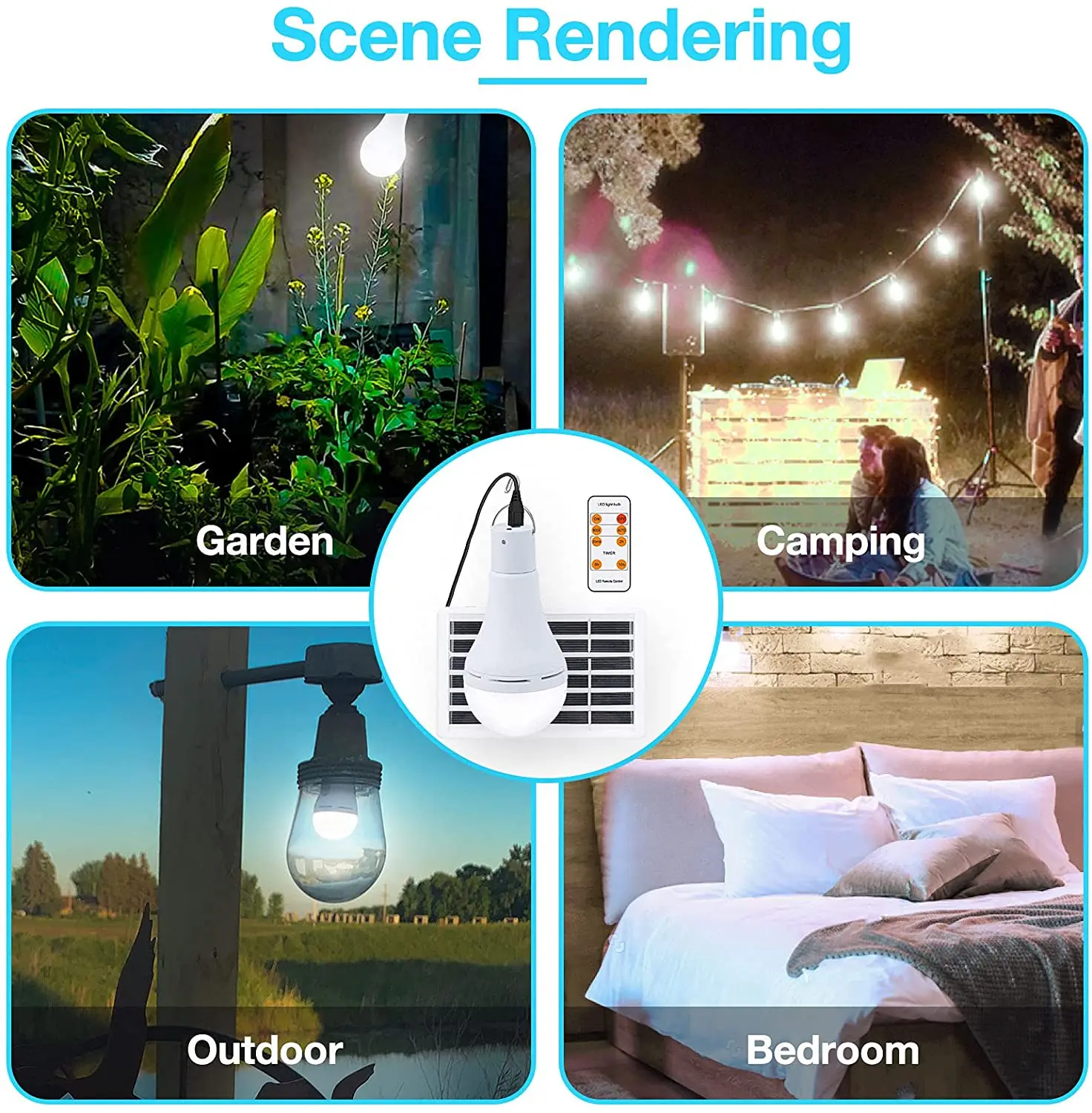 LED Solar Bulb Light IP55 7W 9W Outdoor 5V USB Charged Hanging Emergency Sunlight Powered Lamp Portable Powerful Indoor House