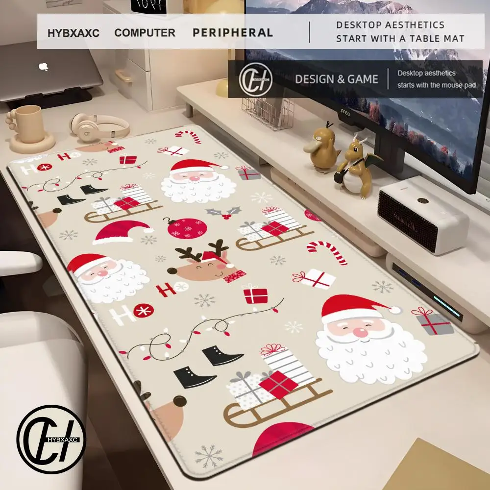 Merry Christmas Santa Claus Computer Mouse Pad Gaming Accessories Large Mause Pad Printing Deskmat Keyboard Pad Mausepad Pad