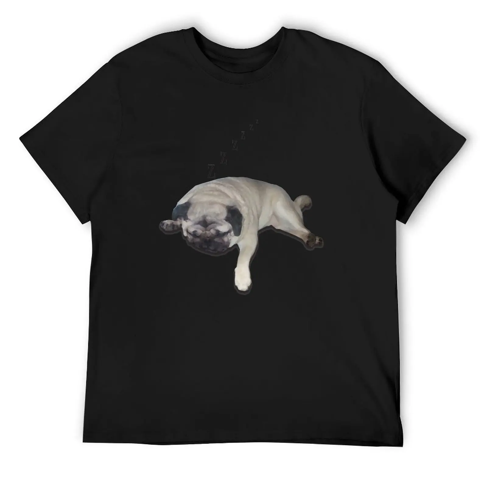 Sleeping Pug T-Shirt boys animal print topping shirts graphic tee Funny t-shirts sweat shirts, men