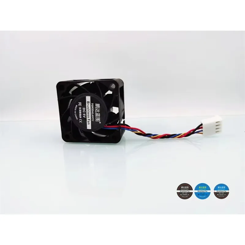 

pa 40*40*20 мм Бренд-t 4020 5 В 0,18 А Двойной шарикоподшипник ШИМ-контроль температуры и измерение скорости Охлаждающий вентилятор 4 см