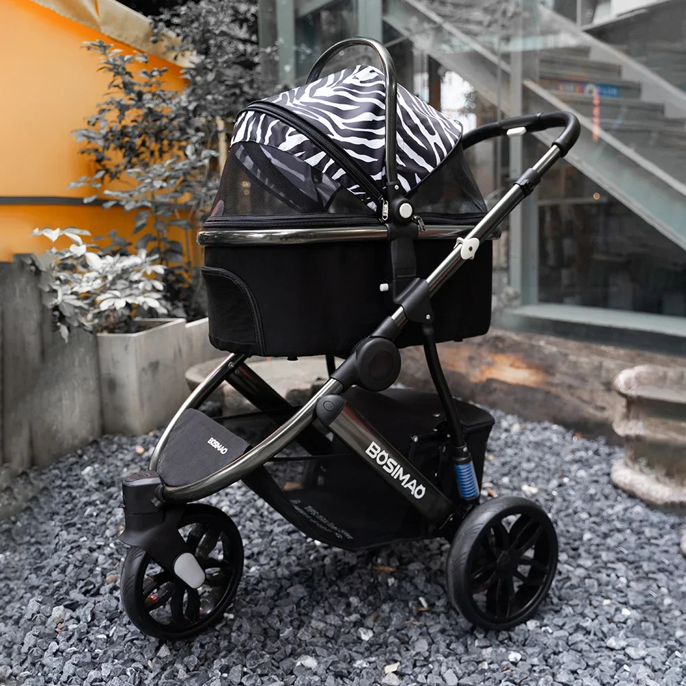 Pet Stroller,Luxury Pet Stroller Suitable For Small And Medium-sized Dogs And Cats Outdoor Travel Use Efficient Damping System