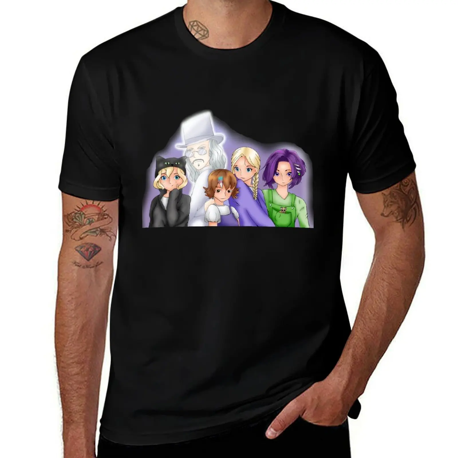 

Manga Characters T-Shirt cute tops valentines boutique clothes anime clothes mens plain t shirts