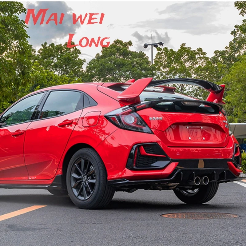 Car Accessories For Honda Civic Spoiler 2016-2019 Auto ABS Plastic Unpainted Primer Rear Trunk Boot Wing Lip Spoiler