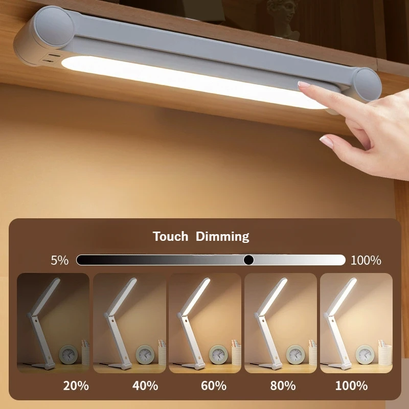 

Светодиодный настольный светильник, подставка, офисная перезаряжаемая сенсорная лампа с бесступенчатым затемнением, ночник, шкаф, шкаф, настольный светильник