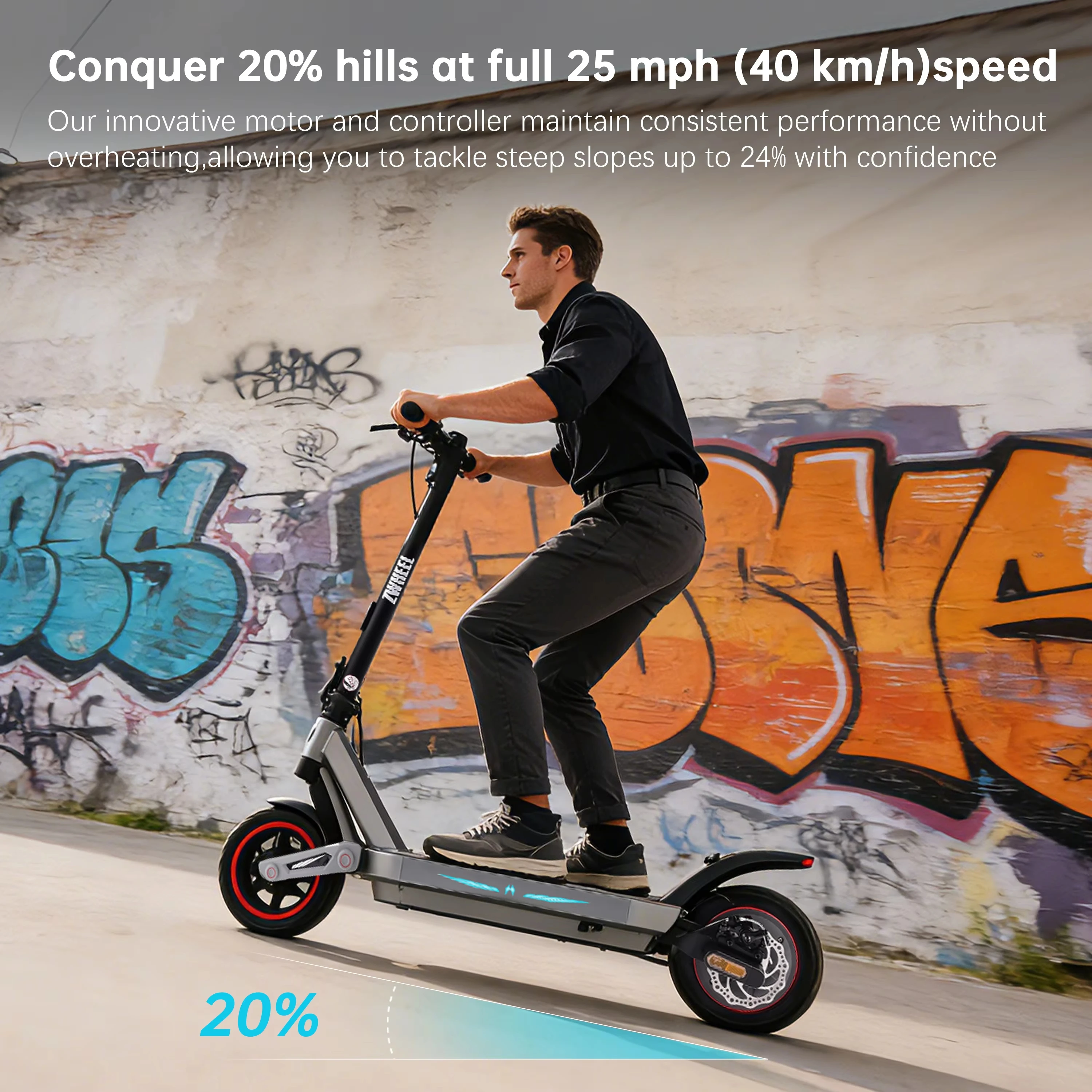 800W Electric Scooter for Adults, 25 MPH Max Speed, 52 Miles Long Range, 36V 10Ah Battery, 10" All-Terrain Off-Road Tires, Foldable Commuter E-Scooter for City Riding, Daily Travel and Outdoor Use view 3