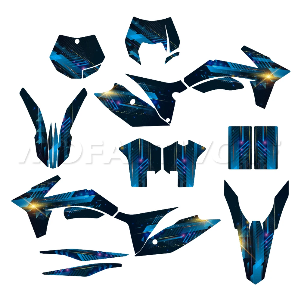 Motorcycle Thickened Graphics Decals Stickers Kit Background Fit for SX125 150 250 300 350 400 525 SX 2011 2012 XCW 2013