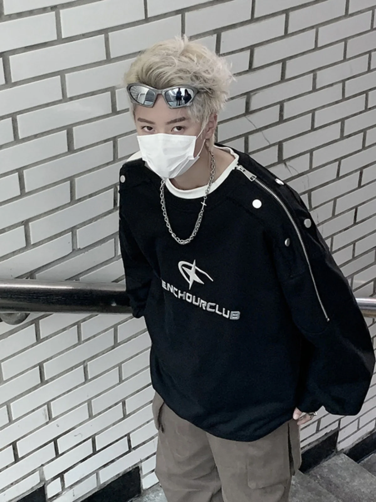 

Cleanfit American Sle Hoodl round Ne Sweatirt for Teens Autumn 2024 Casual Loose Fit Printed No Iron Treaent