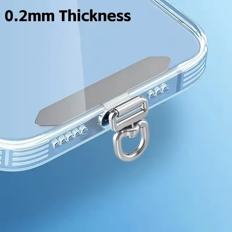 분실 방지 전화 끈 범용 교체 커넥터 테더 탭 클립 아이폰 용 금속 카드 패드 어댑터 삼성 보안 맞춤