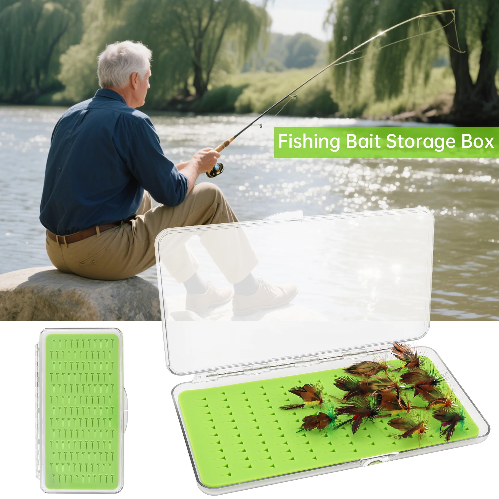 bandejas-de-equipamento-de-pesca-com-mosca-de-silicone-a-prova-d'agua-caixa-de-armazenamento-de-isca-verde-caso-de-equipamento-de-pesca