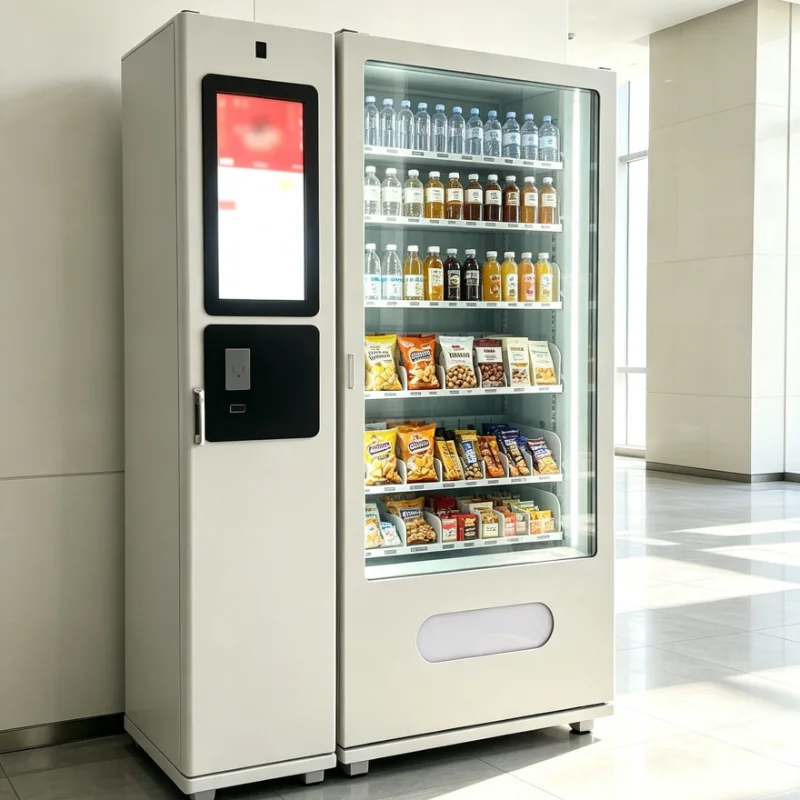 Customized Convenience Vending Machine With Monitoring Camera Simple Operation Touch Panel For New Unmanned Retail Entrepreneurs