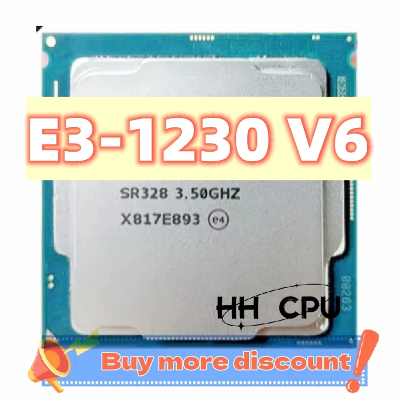 Xeon E3-1230 v6 E3 1230v6 E3 1230 v6 3.5 GHz 4-Core 8-Thread CPU Processor 80W LGA 1151