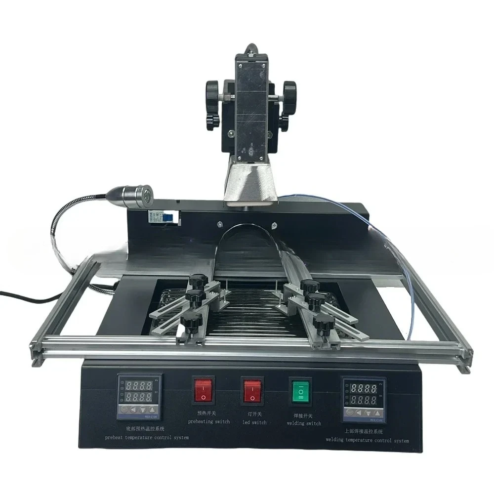 Hot Air BGA Rework Station Infrared Type 220V 2 Temperature Zones SMD Soldering Station 1850W Motherboard Repair Reballing Tools
