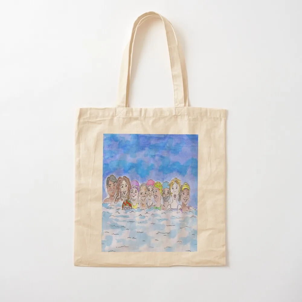 Cold Water Swimmer's-Swimming In The Ocean-Wild Swimming Group Tote Bag tote bag Canvas bag for women Women's shopper