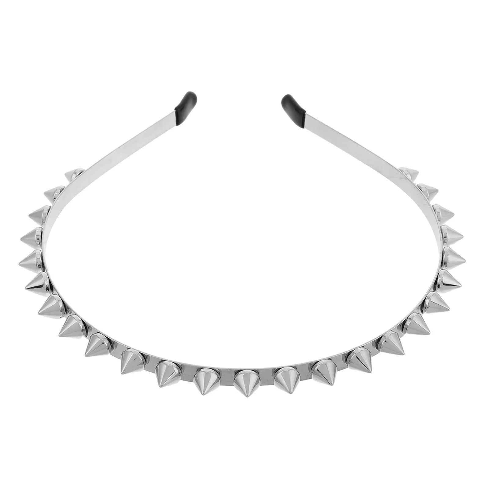 Punk Rivet Headband Women Spiked Studded Metal Gothic Headband Festival Concert Cosplay Rock Performance Hairband Edgy Goths