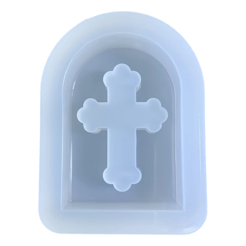 Crossed Tombstone Ornament Resin Casting Silicone Mold Woman Keychain Decor Pendant  Mold for DIY Crafts