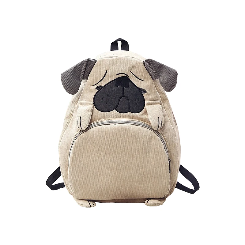 Cute Cartoon Corduroy School Bapa for Women Korean Sle Ulzzang Student Bag Dual oulder Trendy Campus Vibes Light Weight