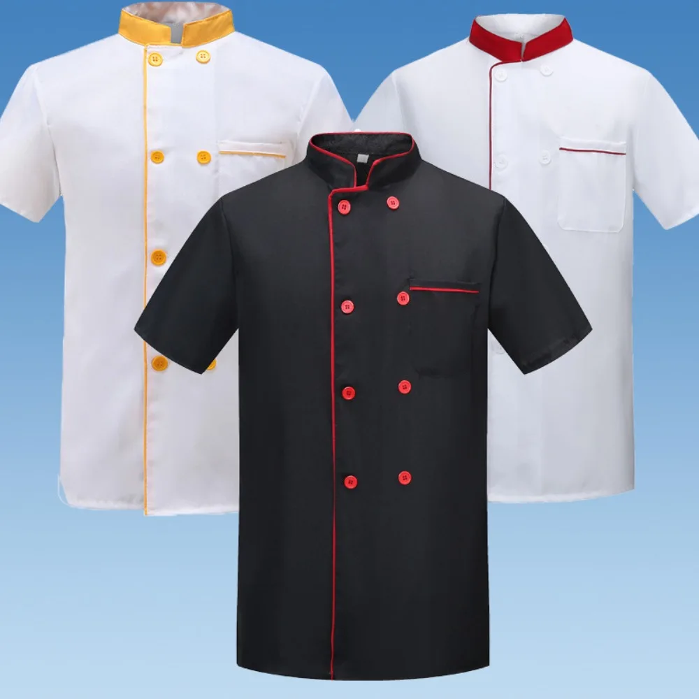 

Chef Suits Summer Short-sleeved Men's Work Clothes Hotel Work Clothes Autumn and Winter Long-sleeved