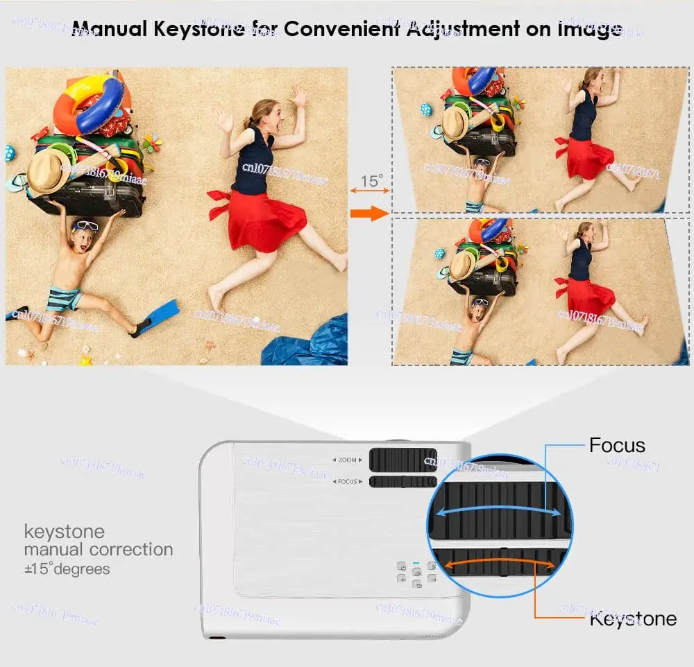Proyector 3000 Lúmenes para Soporte Proyector Teléfono 1080P
