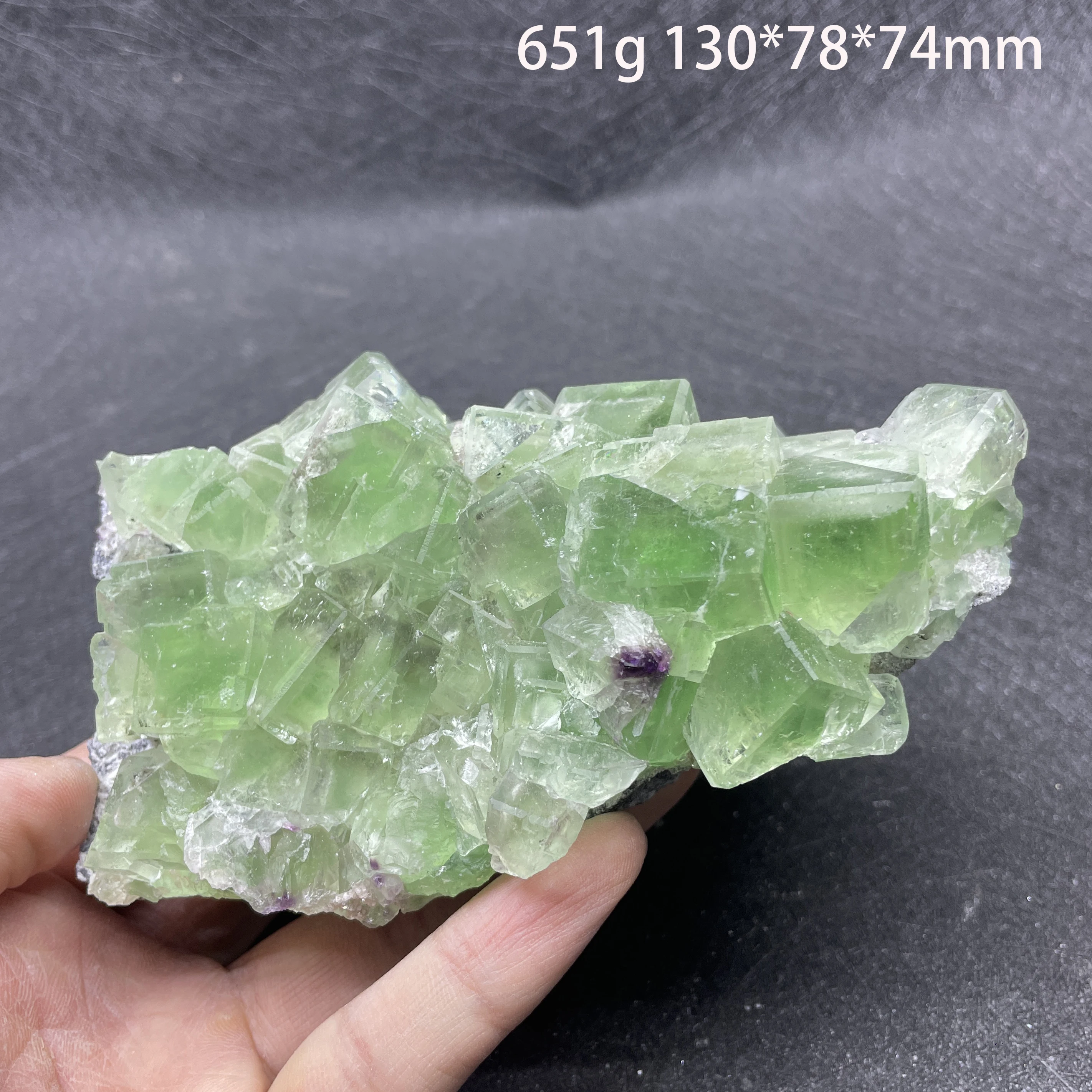 Natürlicher Rohstein, Fluorit-Kristall-Cluster, Zhejiang Xianghualing, Mineralquarz, Felsprobe, Dekoration, raue polierte Heilung