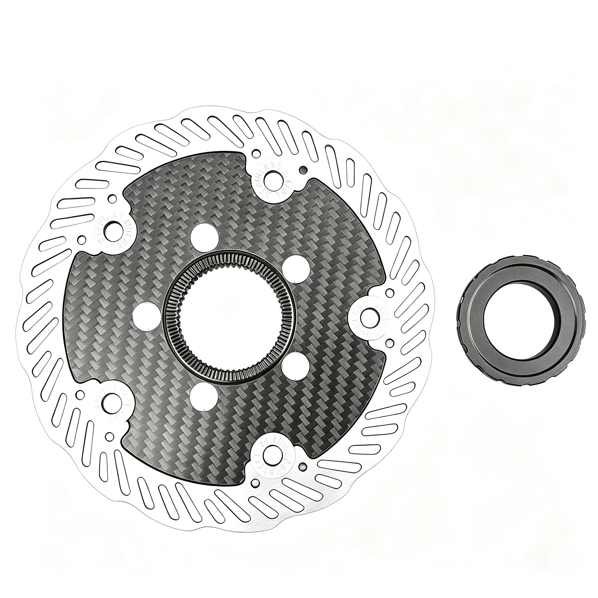 AliExpress NONE Carbon Fiber Brake Disc Mtb Floating Rotor 160mm 140mm Centerlock Disco Bicycle Caliper Mountain Bike Disc Brakes Cycling