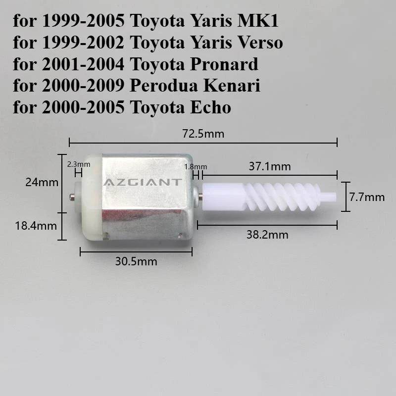 20PCS Micro Motor for Toyota Pronard Echo Yaris Perodua Kenari Door Lock Actuator Central Control 12V FC-280SC-20150