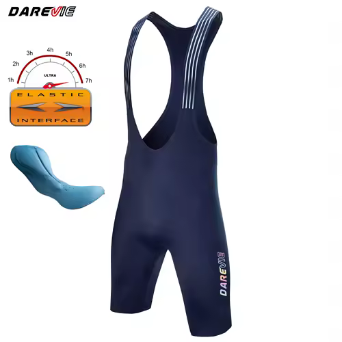DAREVIE Cycling Bib Shorts Seamless 4.0 Italy ELASTIC-INTERFACE Pad Cycling Shorts Diamond Leg Gripper Men's Bretelelle Shorts - Image 7
