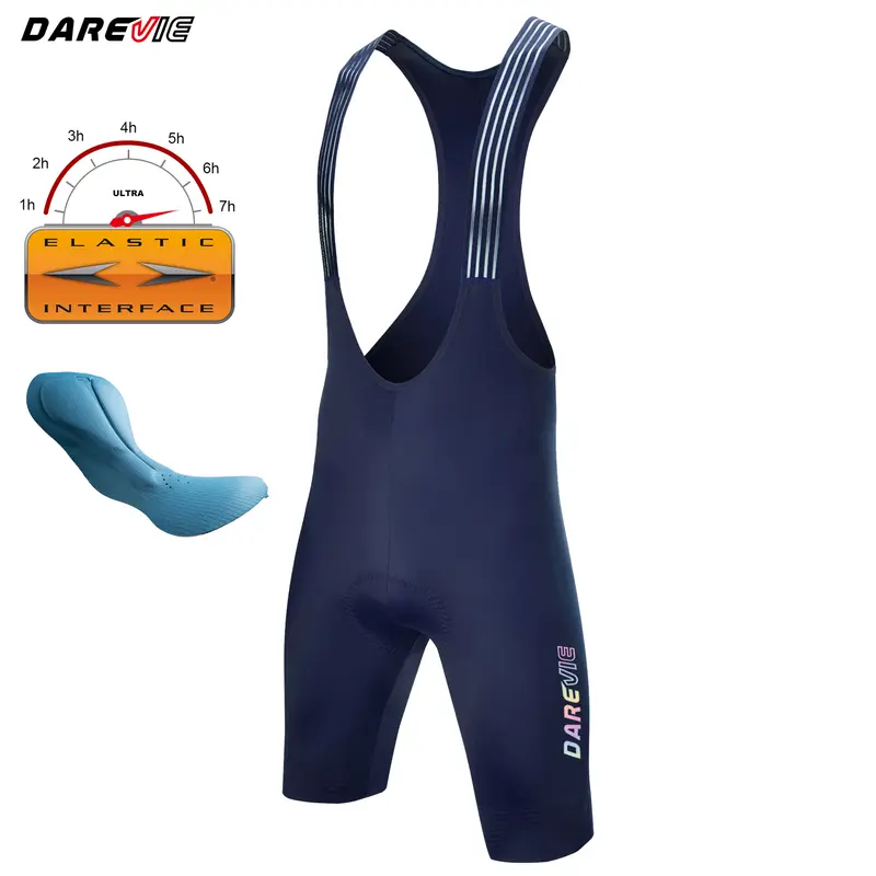 DAREVIE Cycling Bib Shorts Seamless 4.0 Italy ELASTIC-INTERFACE Pad Cycling Shorts Diamond Leg Gripper Men's Bretelelle Shorts - Image 7