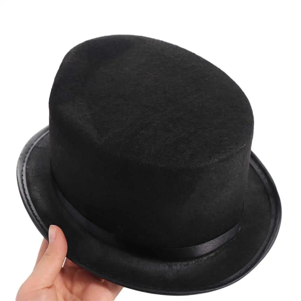 1 szt. Zaopatrzenie firm Cosplay rekwizyty na Halloween kapelusz fedora wykonany kapelusz retro top czapka magik cylinder melonik cylinder