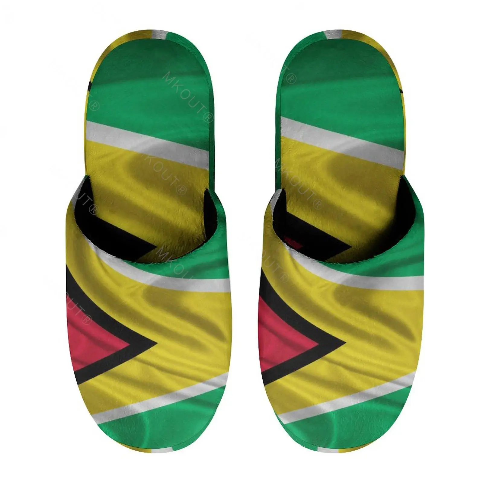 

Guyana Flag (1) Warm Cotton Slippers For Men Women Thick Soft Soled Non-Slip Fluffy Shoes Indoor House Slippers Hotel