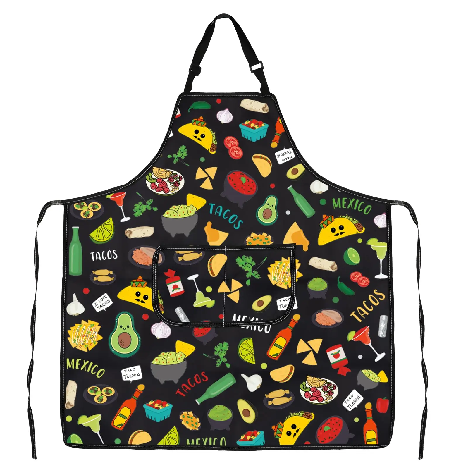 

Apron Taco Tuesday Apron Mexican Taco Lover Waterproof Apron Funny Mexican Food Lover Gift Black