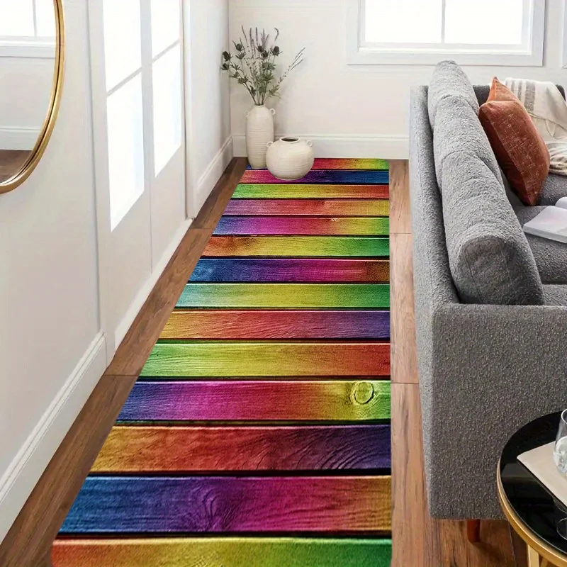 1pc of   Corridor Mat, Featuring Colorful Classic Pattern Printing. This Mat Isened, Enhances Aesthetics, Is Durable, And Is S