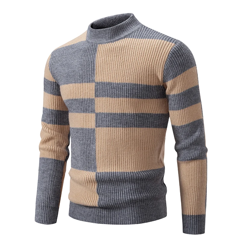 15 Colors Autumn and Winter New Men\'s Warm Sweater Knitted with Sheep Fleece Sweaters Fashion Pullover Men