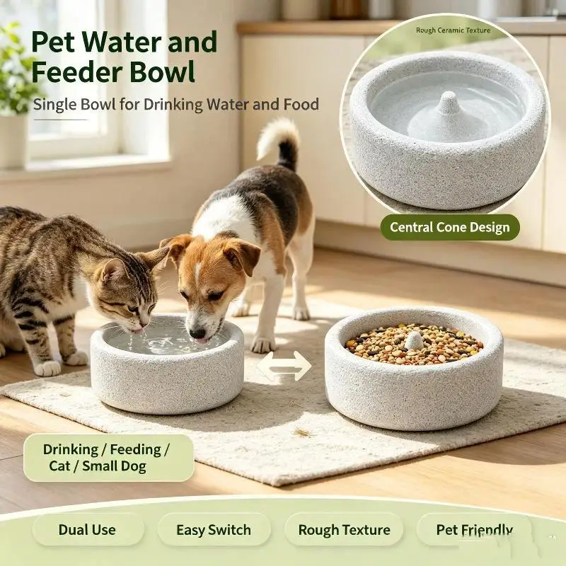Small Pet Dual Use Feeding Bowl Textured Non Slip Surface Anti-spill BPA Free for Food Water for Hamsters Dwarf Rabbits Home Us