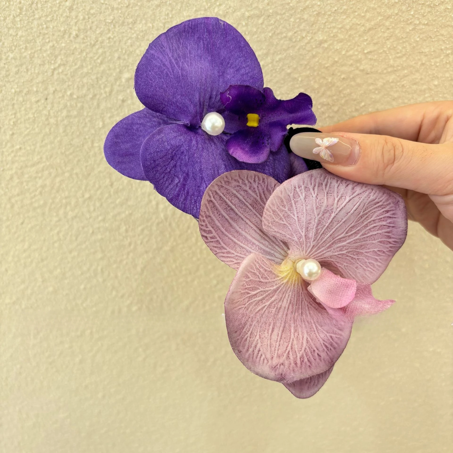 WANZHI 2024 New Phalaenopsis Flower Clasp for Women Large Sweet Flower Headwear Shark Clip Hairpin Fashion Hair Accessories