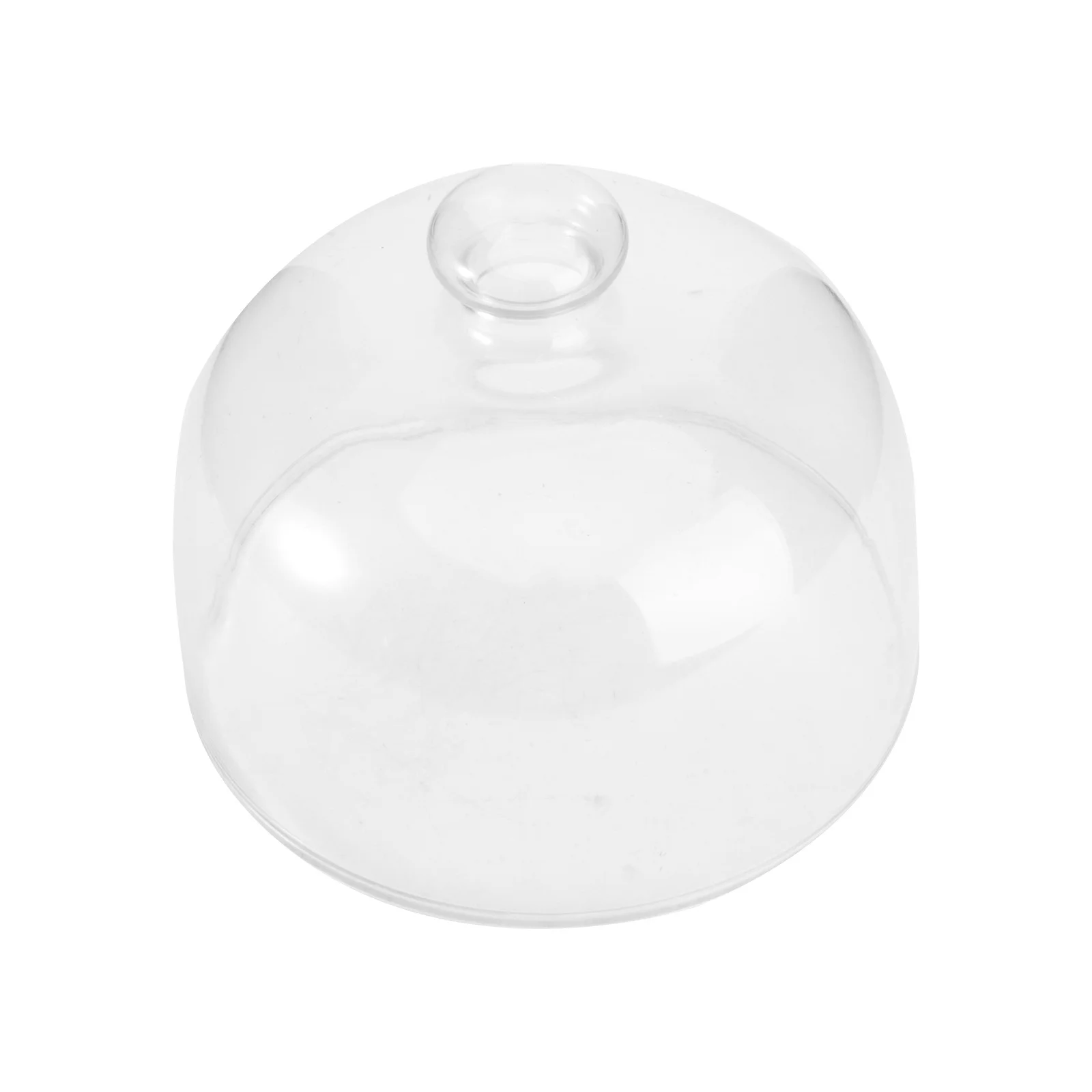 

1Pcs Glass Cake Stand Cover Transparent Dome for Cake Storage Food Preservation 13Cm Diameter 11Cm Tall Party Wedding Use