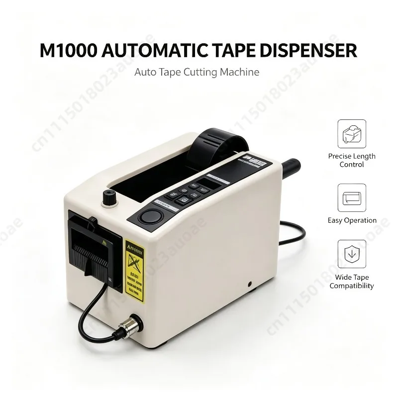 M1000 Automatic Tape Dispenser, Square Tape Cutting Machine for Masking, Transparent, High Temp & Mylar Adhesive Tape