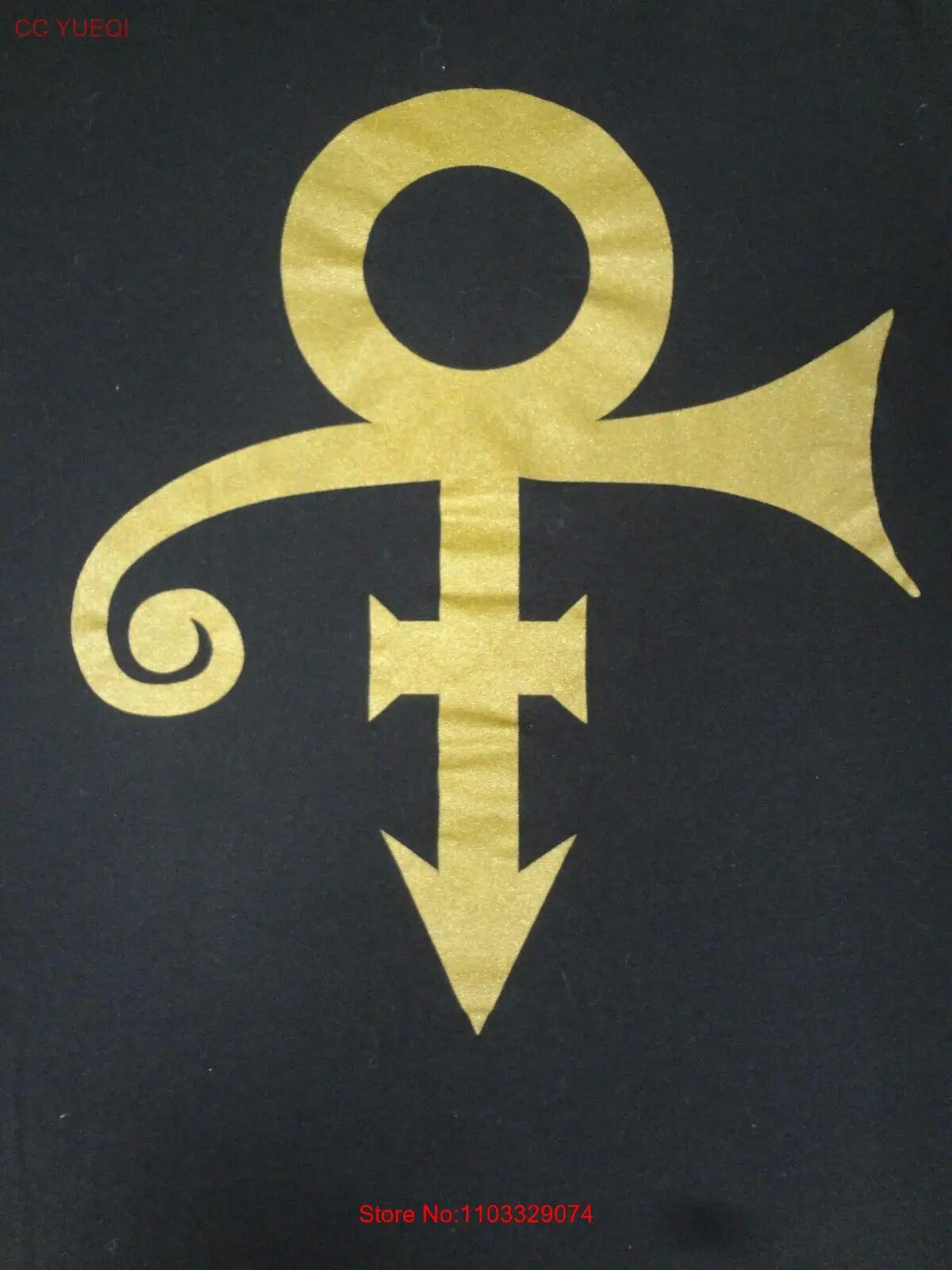 Футболка большого размера с символом принца J198