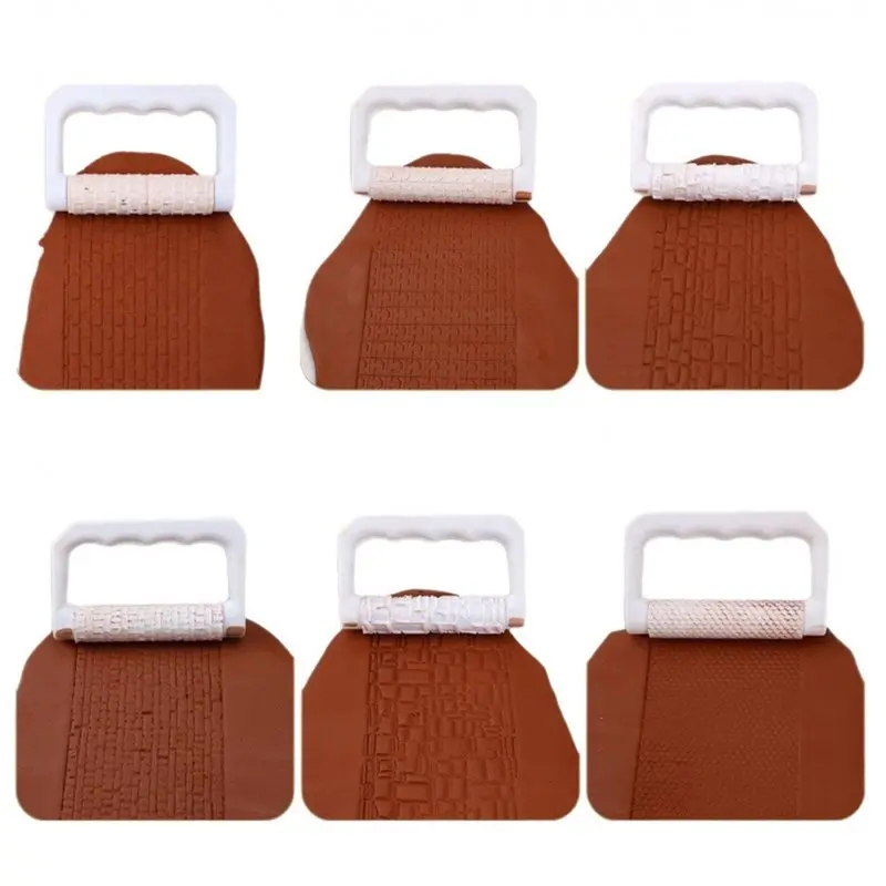 ABDJ-Clay Texture Roller Set 13Pcs 4 Inch 3D Printed PLA Embossing Tools For Pottery Craft Hobbyist