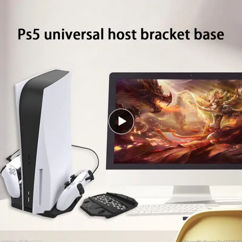 

Vertical Stand Fashionable Compact Digital Edition Wireless Controller Dual End Charging Cable Abs Holder Console Stand Concise