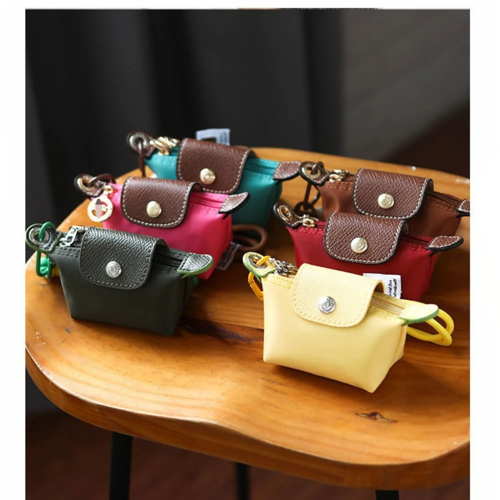 2024 Super Mini Dumpling Bun Dragon Fragrance Nylon With Leather Change Earphones Lipstick Storage Bag Cute Small Hanging Bag