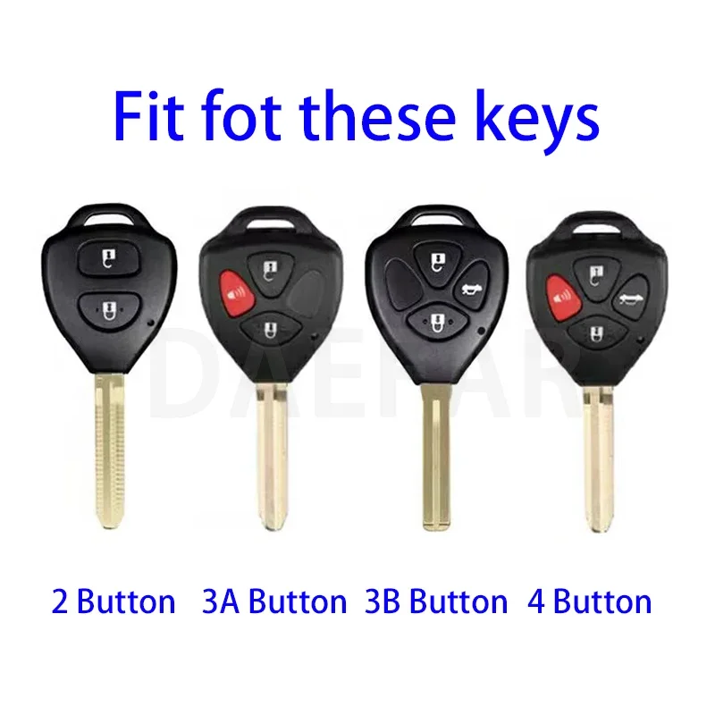 2/3/4 Button Key Shell For Toyota Corolla Camry Avensis Reiz RAV4 Crown Avalon Venza Matrix Yaris  Remote Car Key Case Protector