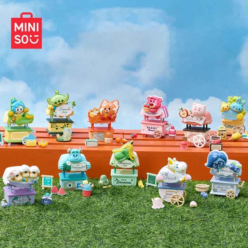 Miniso Disney Pixar Fruit Market Series Blind Box Toys Cute Boy Anime Figure Mystery Box Statue Collection Model Surprise Gift