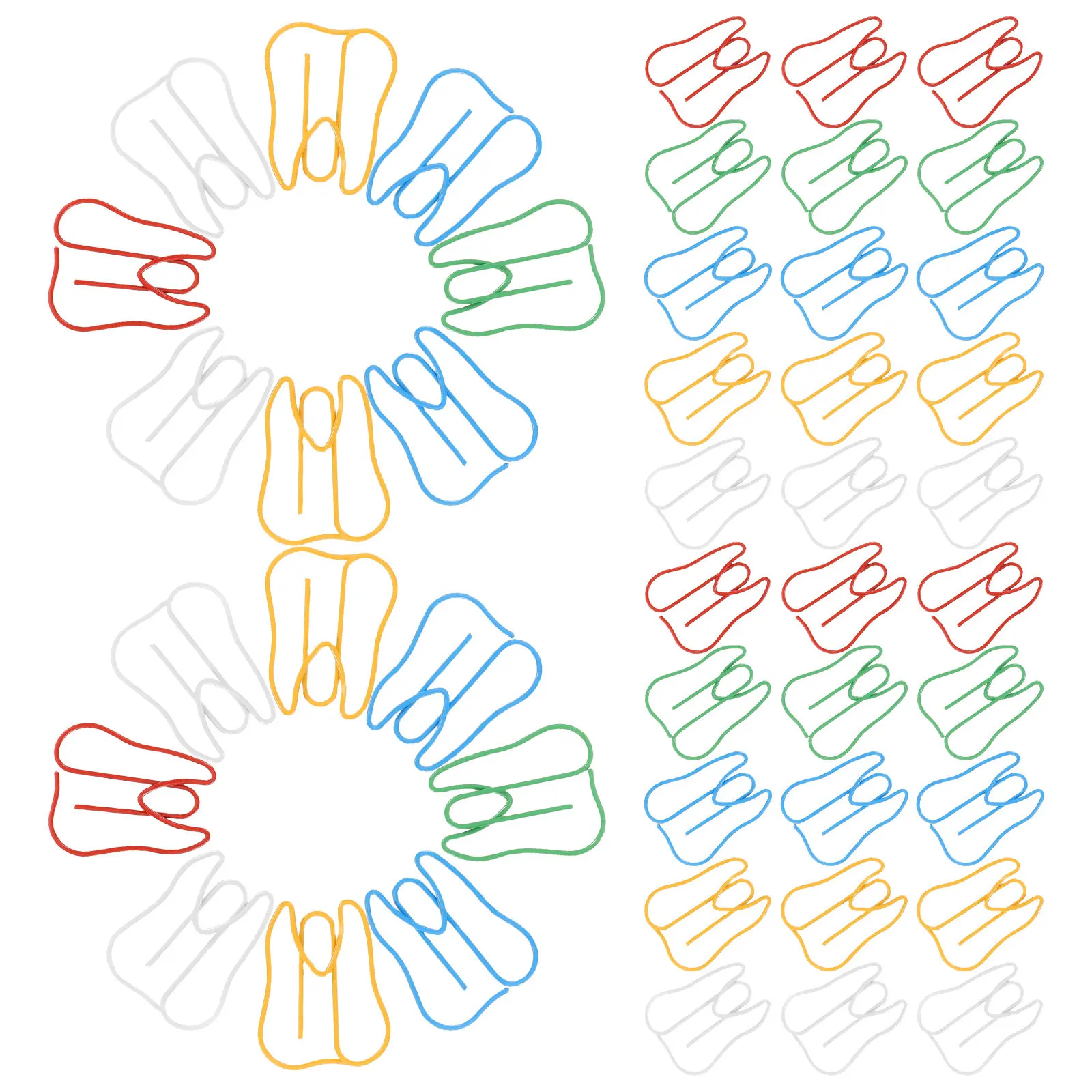 

100 шт. Декоративные металлические цветные скрепки-закладки для книг