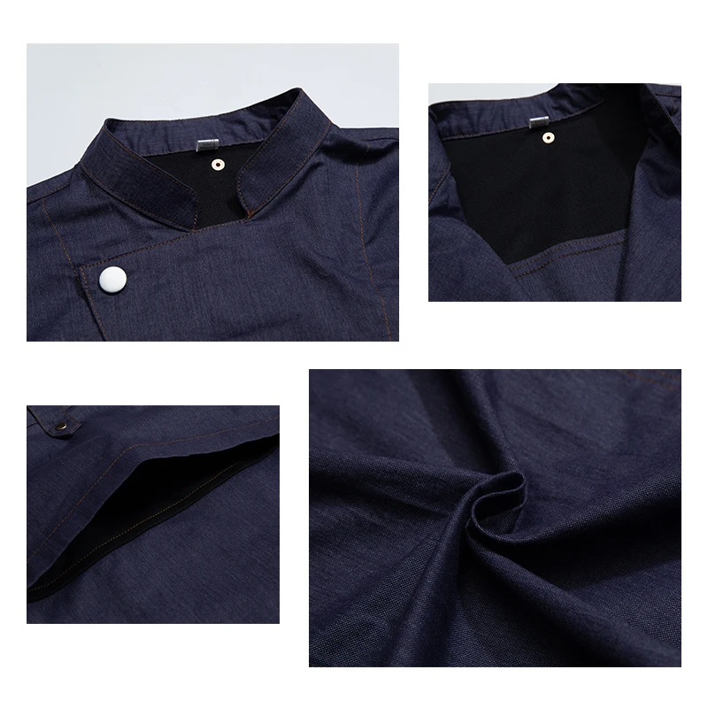 Food Service Chef Clothes Chef Uniform for Resturant/cafe/kitchen Arm Pocket Design Excellent and Comfort Texture